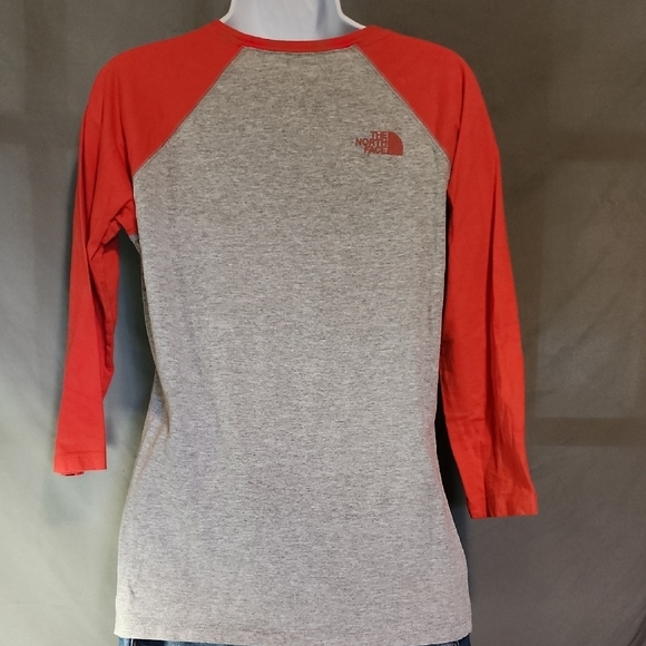 The North Face Red and Gray Raglan Shirt - Picture 4 of 9